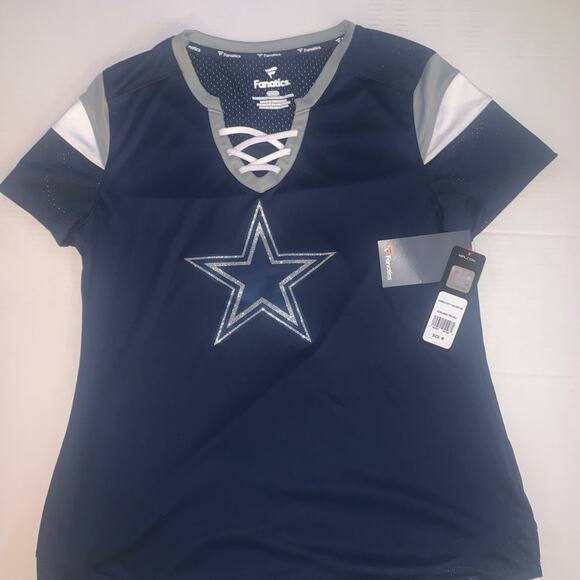 FANATICS DALLAS COWBOYS Lace-Up Shirt. M - Picture 1 of 11